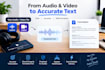 professionally transcribe audio and video files into text