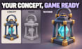 create 3d game models, low poly props and asset packs