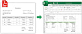 convert your PDF to excel