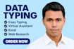do data entry, copy paste and web research