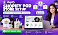 shopify pod dropshipping product upload printify printful integration setup