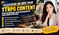proofread or edit your ttrpg content, dnd rulebook, manuscript and game content