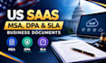us saas msa dpa  sla business documents