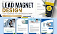 do PDF lead magnet design, editable canva ebook, workbook, fillable pdf, ebook