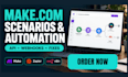 setup fix make com scenario make com automation zapier n8n api webhook made com