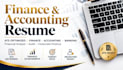 write a finance, accounting and banking resume