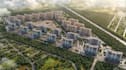 design 3d large scale real estate development high rise apartment complex render