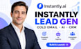 instantly ai leads generation cold email campaign instantly ai agents domain crm