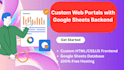 build google apps script web app with sheets backend