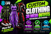 custom clothing 3d mesh outfits second life avatars