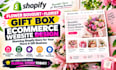 create shopify store flower bouquet florist gift box ecommerce website design