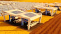 create 3d solar farm, solar panel and renewable energy visualization