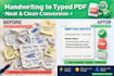 convert handwriting to word or PDF document
