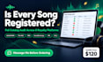 audit your song catalog and find missing or wrong royalty registrations