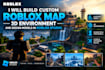 design high quality roblox map, 3d environment, game world