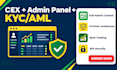 develop centralized crypto exchange admin panel kyc aml