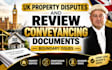 analyze UK property disputes and review conveyancing documents, boundary issues