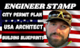 provide city permit drawing as new york architect for permit plan engineer stamp