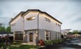 remodel modern duplex building,townhouse layout,facade design,landscape render