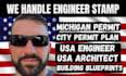 do city permit drawings as michigan architect structural drawings engineer stamp