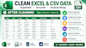 clean and preprocess your excel or CSV data