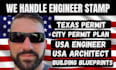 do city permit drawings as texas architect structural drawings engineer stamp