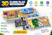create 3d amusement park, fun park and playground visualization