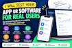 do app testing, software testing, user testing and usability testing