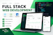 do the custom website development as the full stack dev