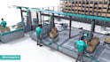 create 3d warehouse digital twin slotting and material flow animation