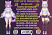rig anime vtuber model, vrchat furry avatar, vseeface setup,obs studio streaming