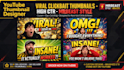 design viral clickbait youtube thumbnail mrbeast style