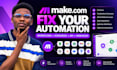fix make com, made com, setup make com automation, make automation, make expert