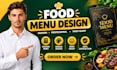design takeaway menu canva qr code menu wedding menu cocktail menu printable PDF