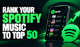 chart your spotify music to top 50 spotify chart using organic engagement