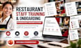 design restaurant staff training and onboarding powerpoint