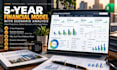 create a 5 year excel financial model with scenario analysis