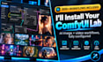 install and setup comfyui with 300 ai image and video workflows