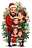 design personalized family christmas art