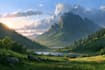beautiful landscape illustration art