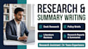 write professional research, summaries, and policy briefs