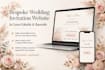 create bespoke personalised wedding website canva template
