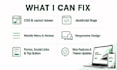 fix website bugs, CSS, javascript and responsive design issues