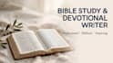 write bible study guide, christian devotional sermon notes