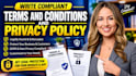 write compliant terms and conditions and privacy policy