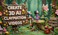 create 3d ai claymation kids cartoon videos