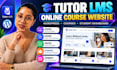 build tutor lms wordpress online course website elearning platform