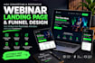 build evergreen webinar landing page and replay funnel