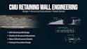 design cmu retaining walls with structural calculations and details