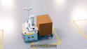 create 3d industrial warehouse automation robotic logistic product animation